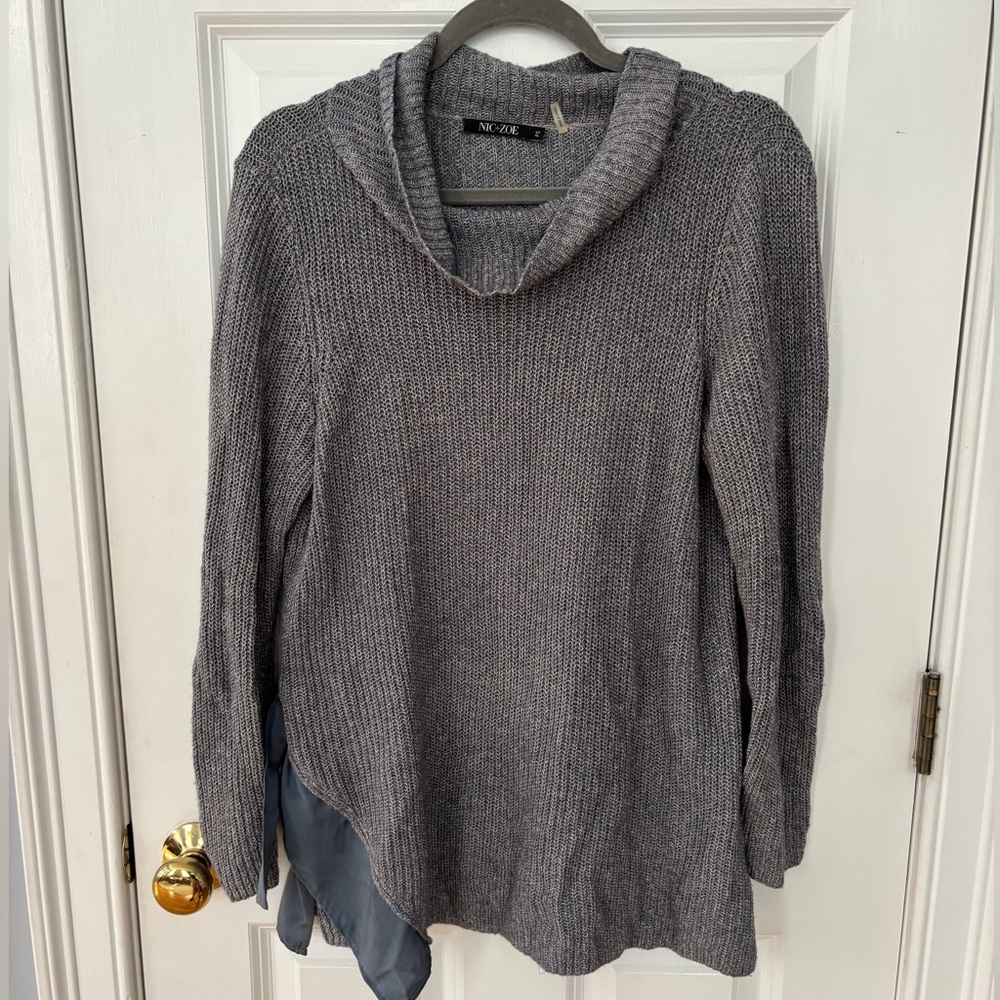 NIC+ZOE Cowl Neck Sweater Tunic